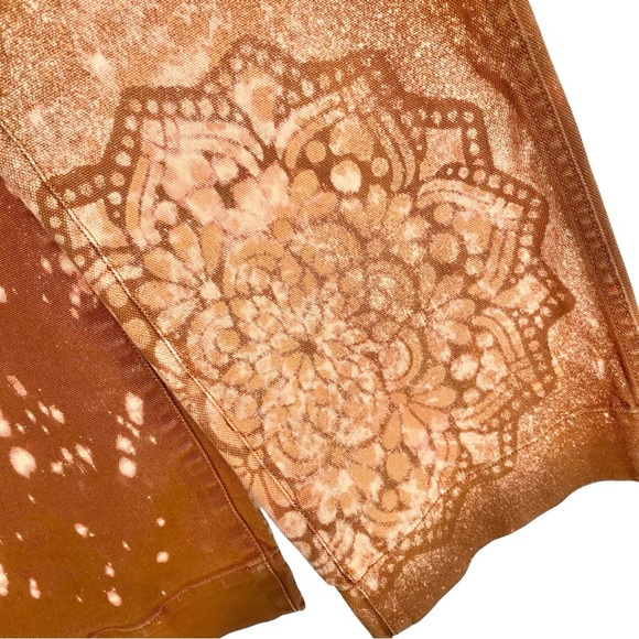 Madewell Emmett Wide Leg Jeans Pants Womens Size 24 XS Upcycled Floral Mandala - Picture 5 of 14